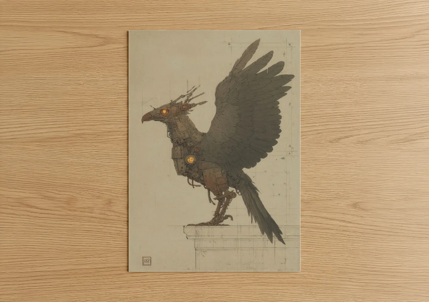 Steampunk Griffin Mechanical Wall Art