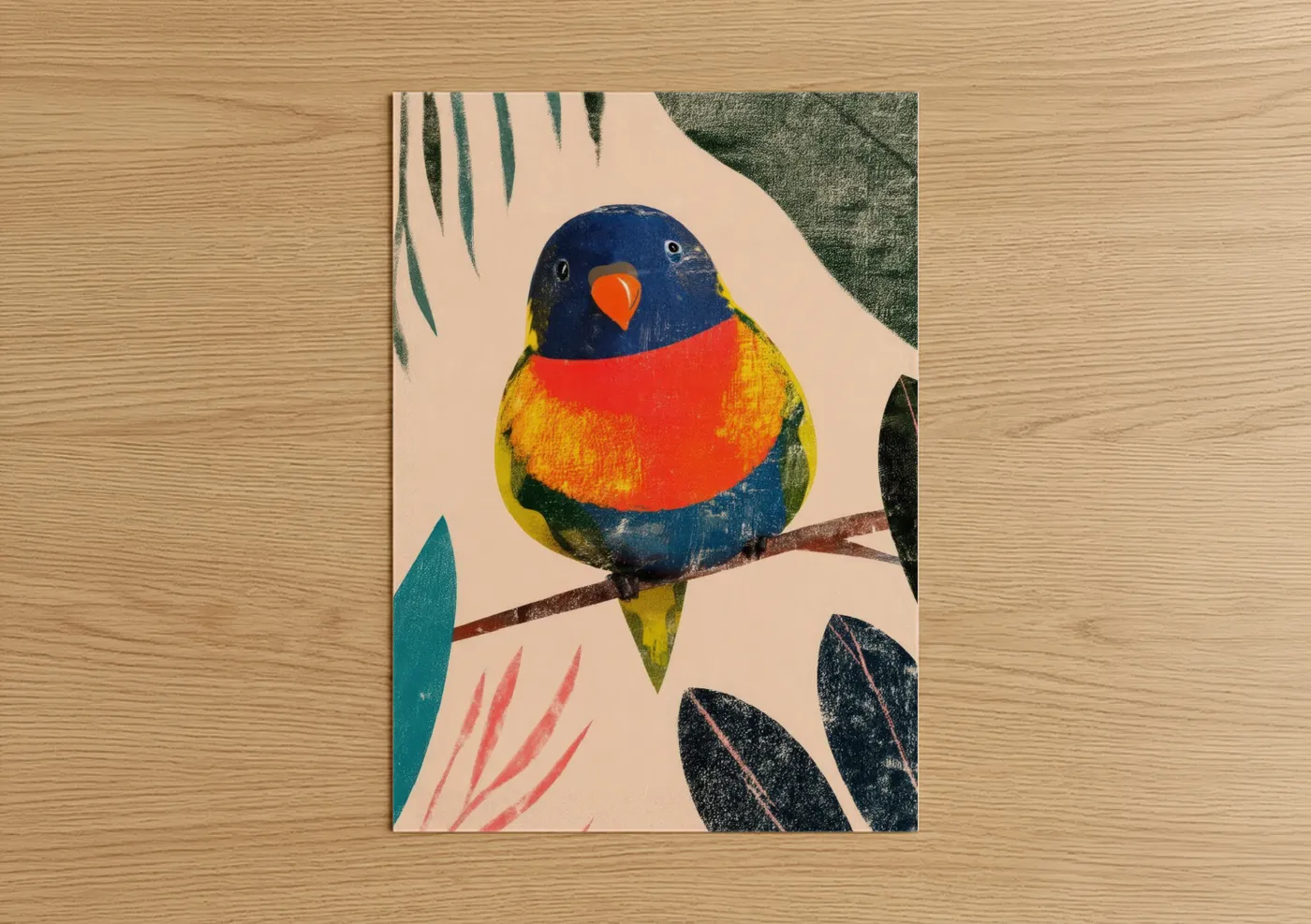 Rainbow Lorikeet Parrot Colorful Bird Wall Art
