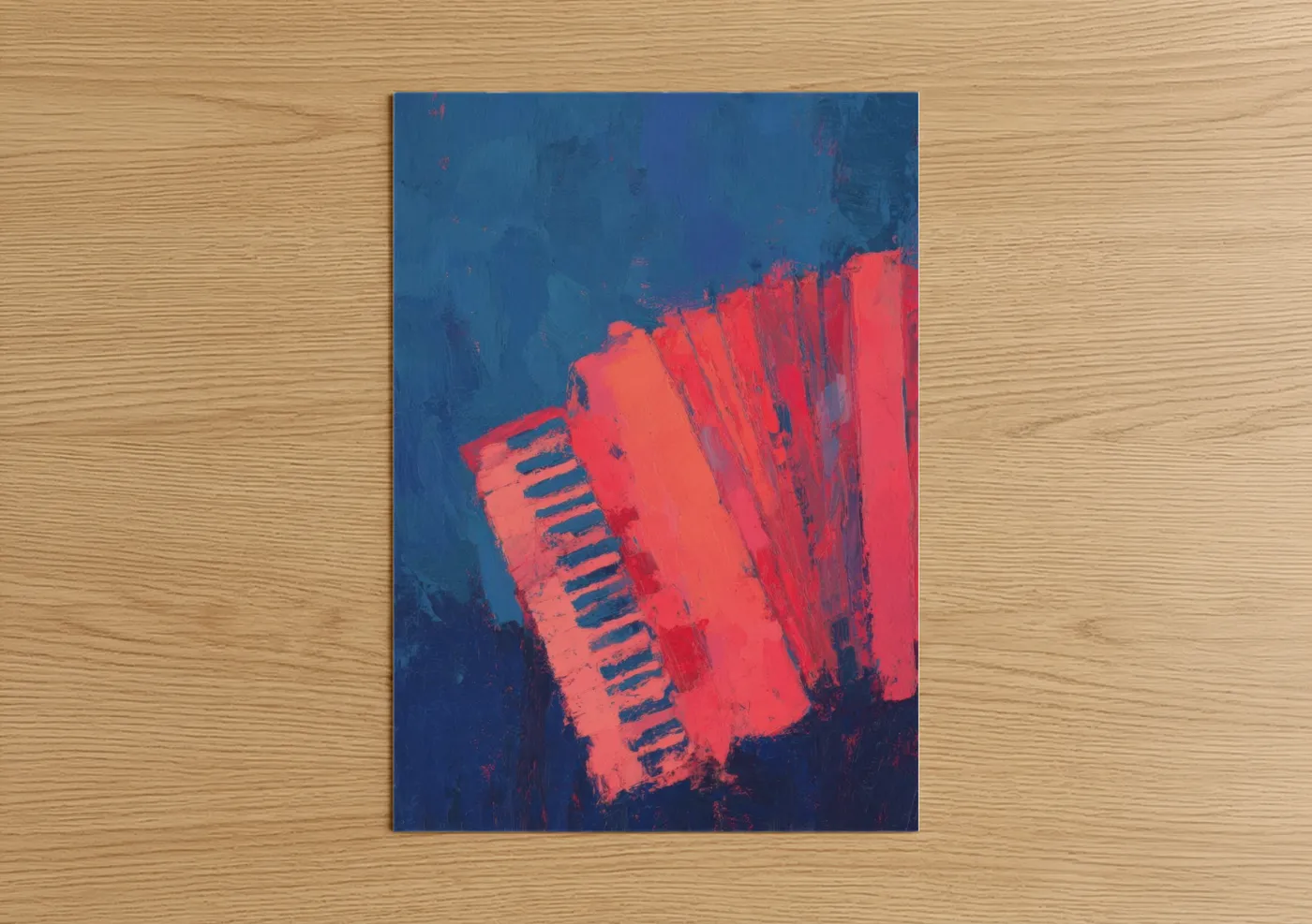 Neon Accordion Abstract Pop Wall Art