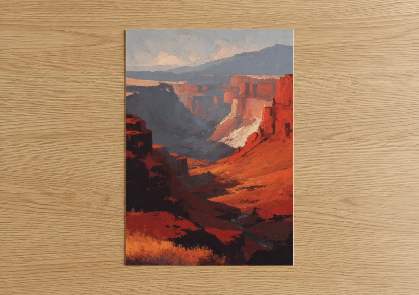 Desert Canyon Sunset Over Red Rock Wall Art