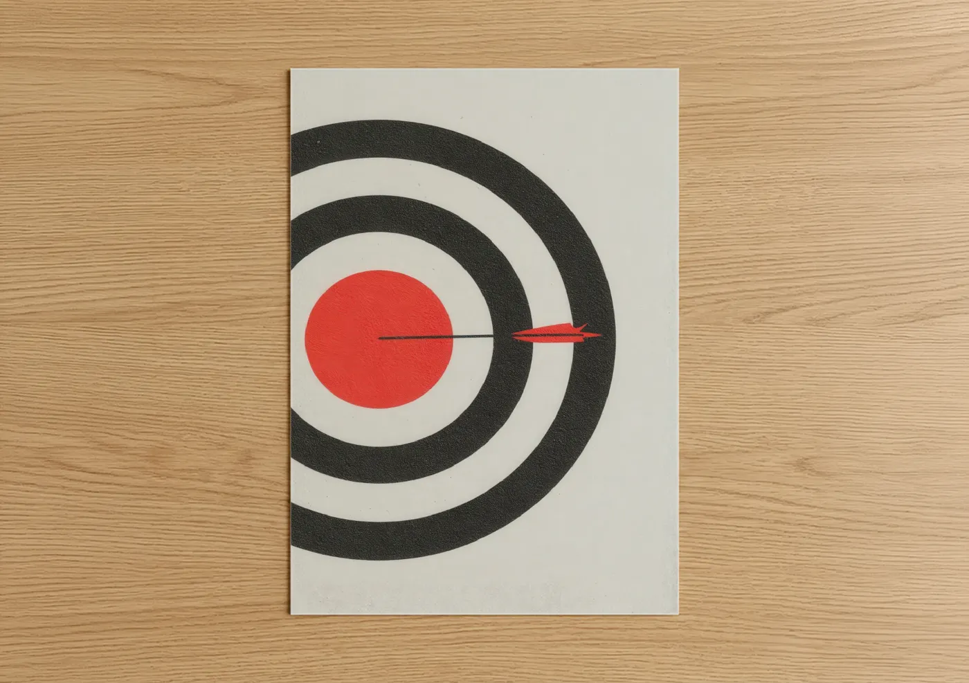 Red Bullseye Archery Target Wall Art