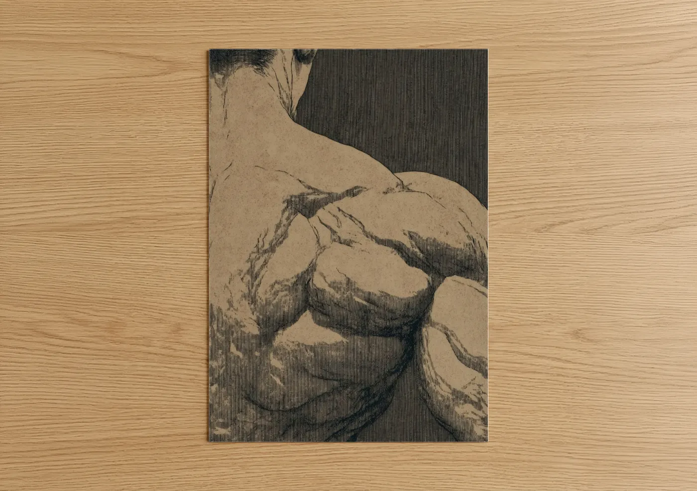 Muscular Torso Study Classical Fine Wall Art