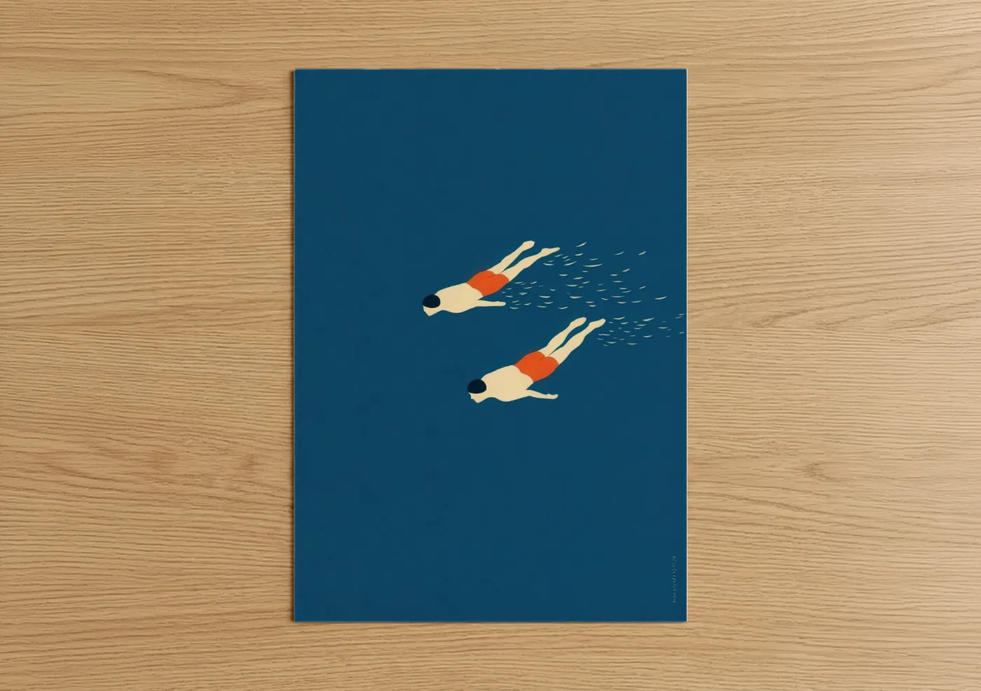 Synchronized Swimmers Minimalist Wall Art