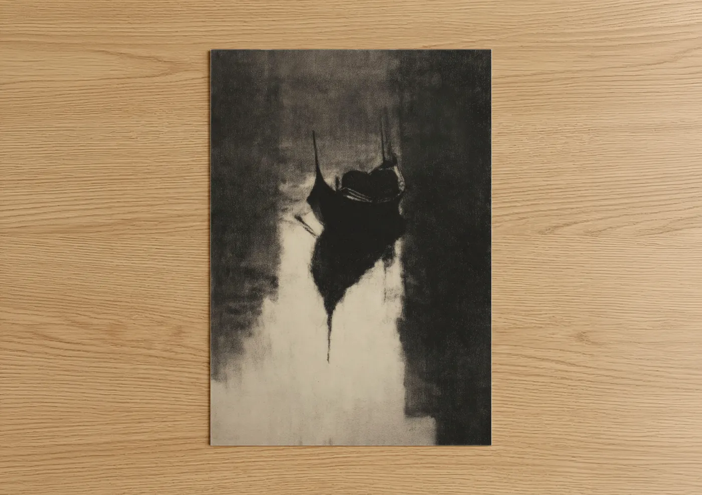 Moody Gondola Silhouette Venice Wall Art