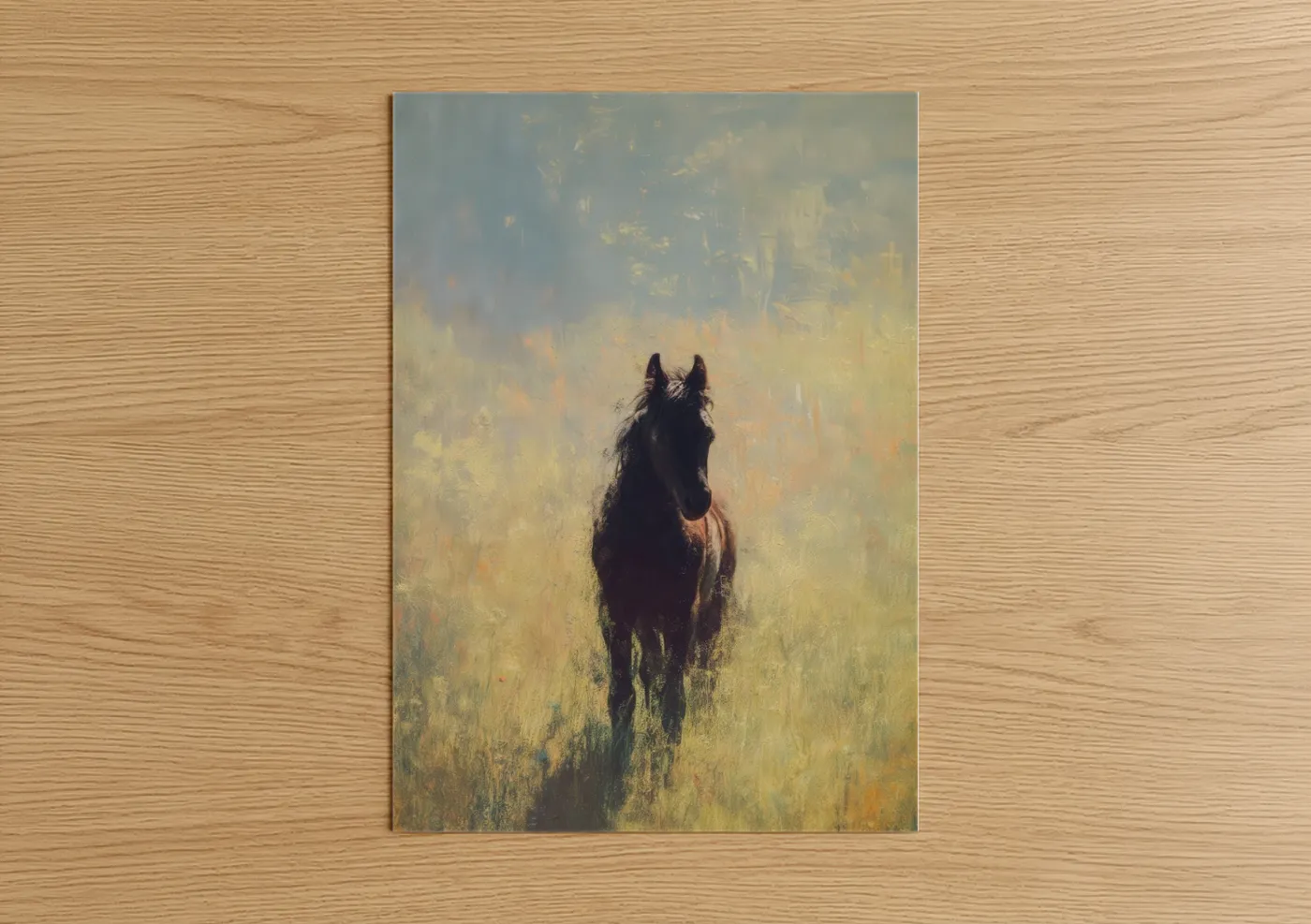 Misty Miniature Horse Field Portrait Wall Art