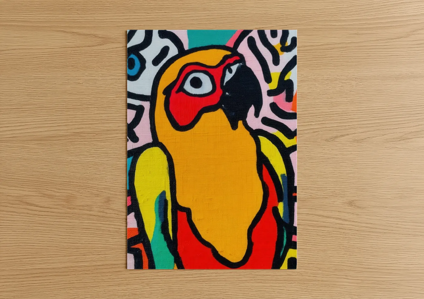 Vibrant Parrot Pop Art Contemporary Wall Art