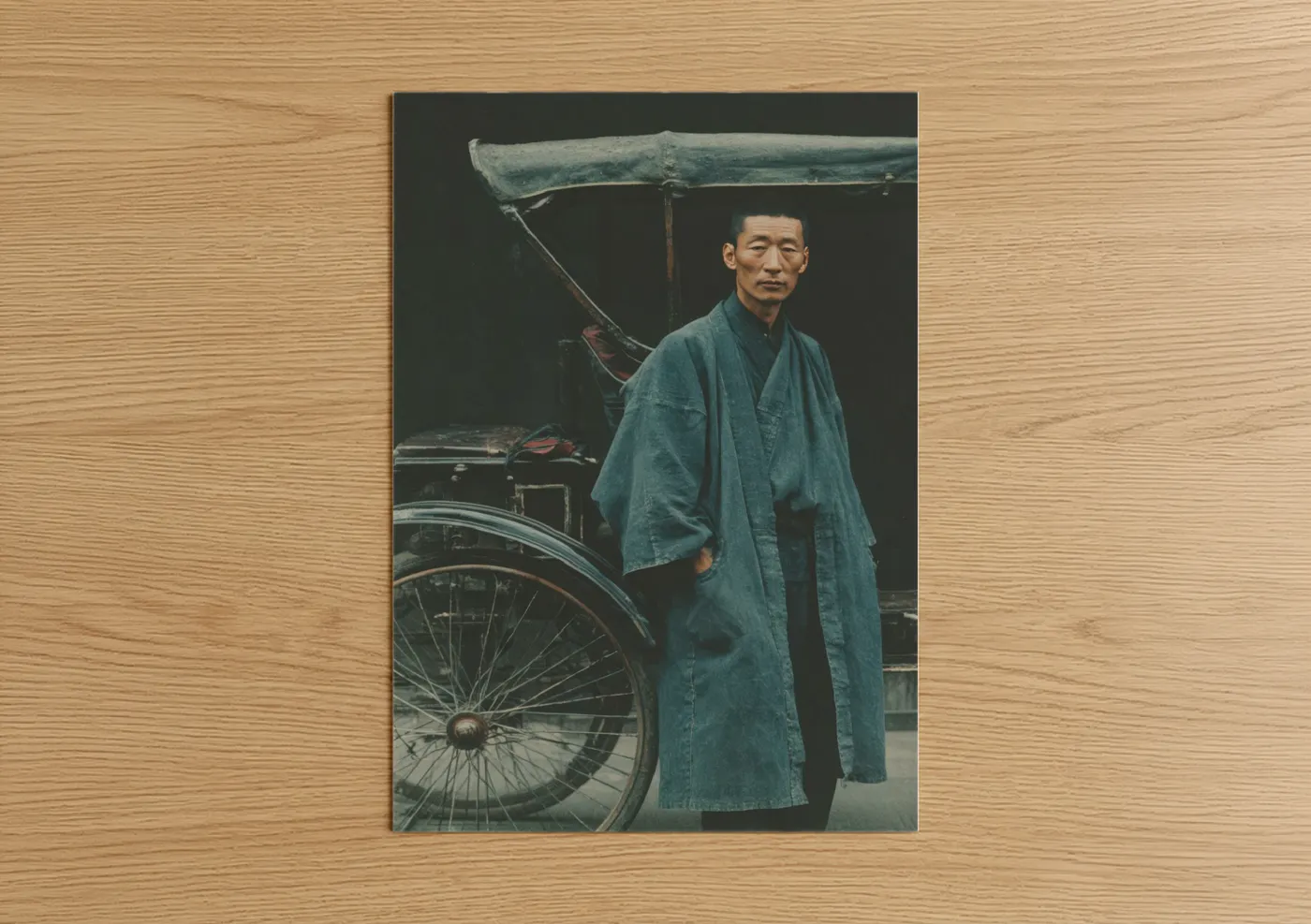 Asian Rickshaw Driver Vintage Portrait Wall Art