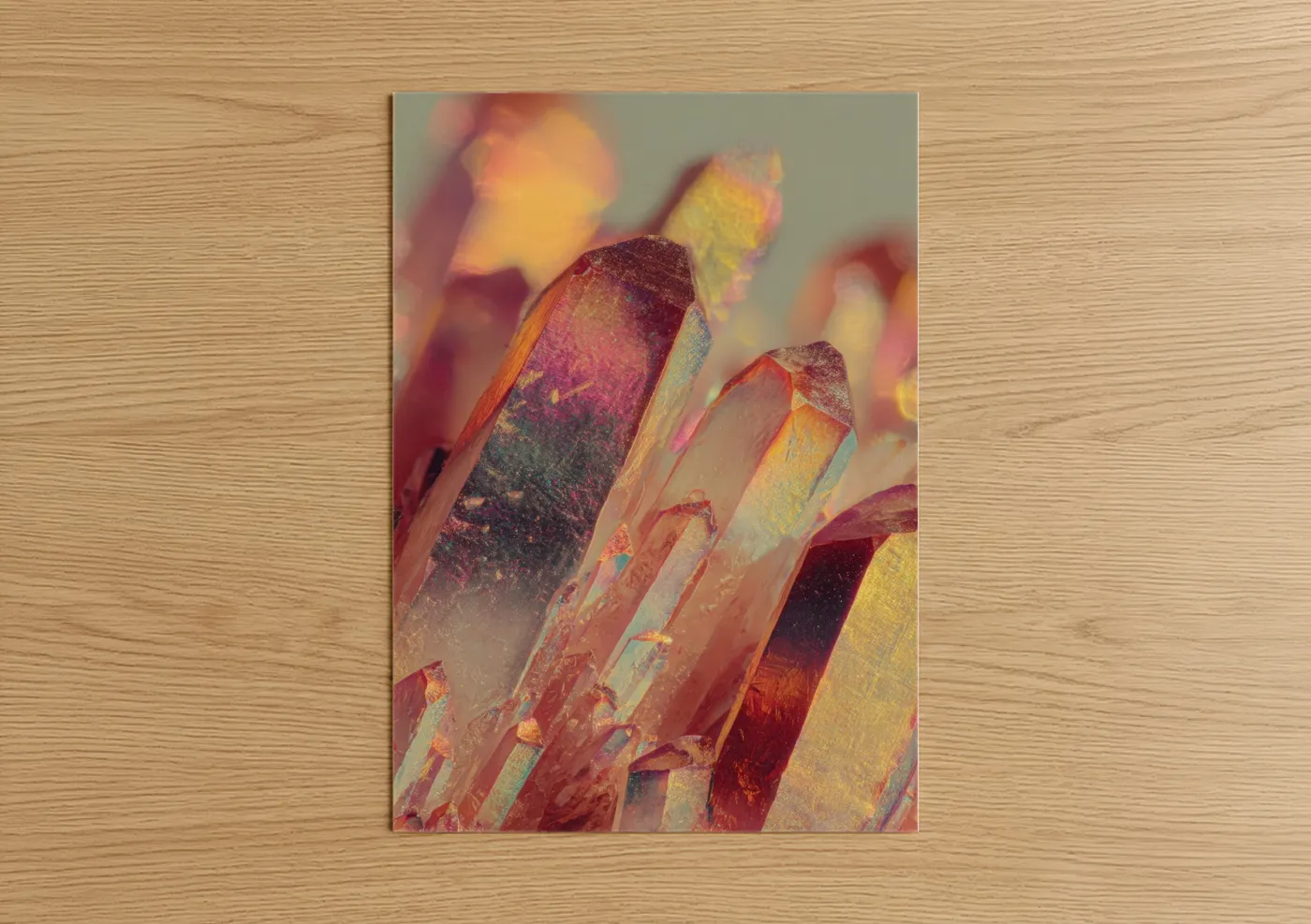 Golden Sunrise Natural Stones Geode Wall Art