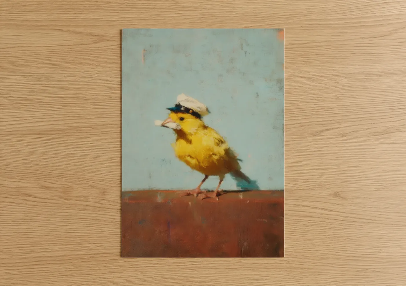 Dapper Canary with Hat Contemporary Wall Art