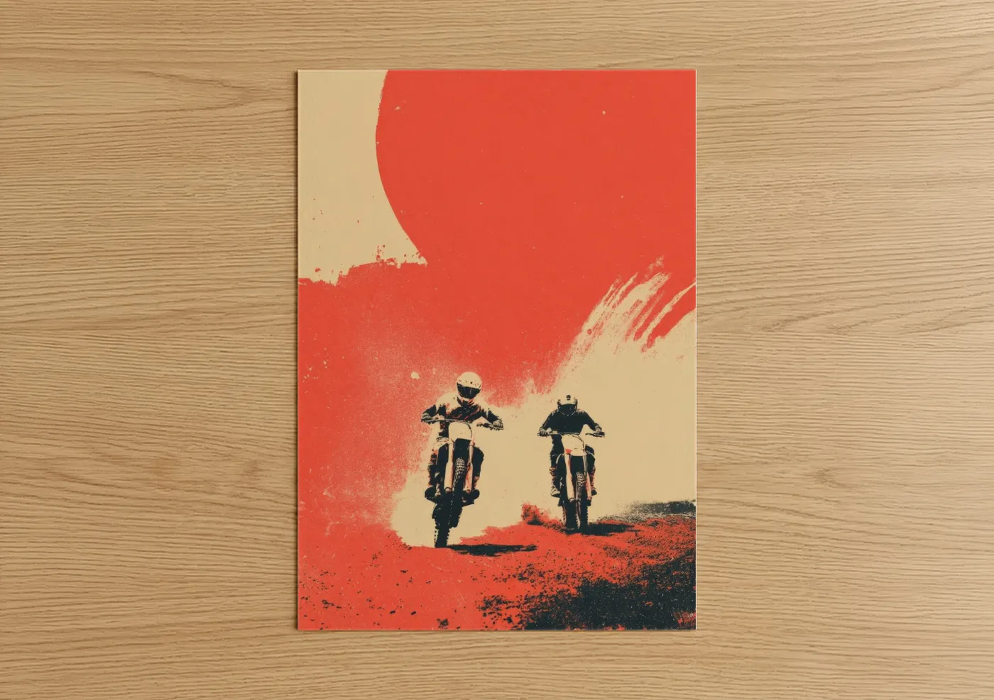 Desert Motocross Riders Action Sports Wall Art