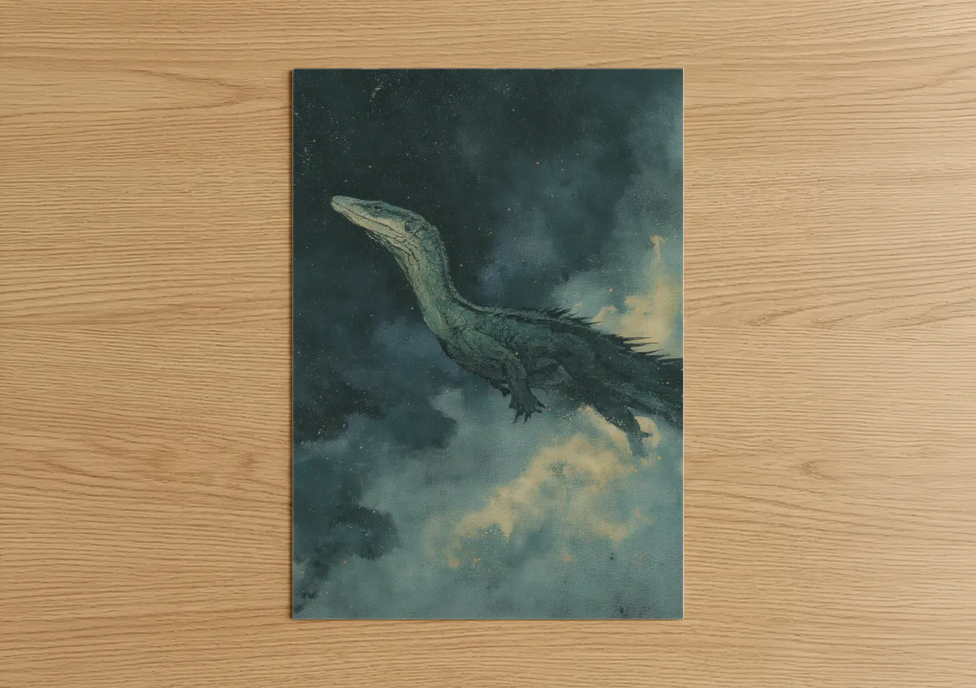 Celestial Basilisk Dragon Fantasy Wall Art