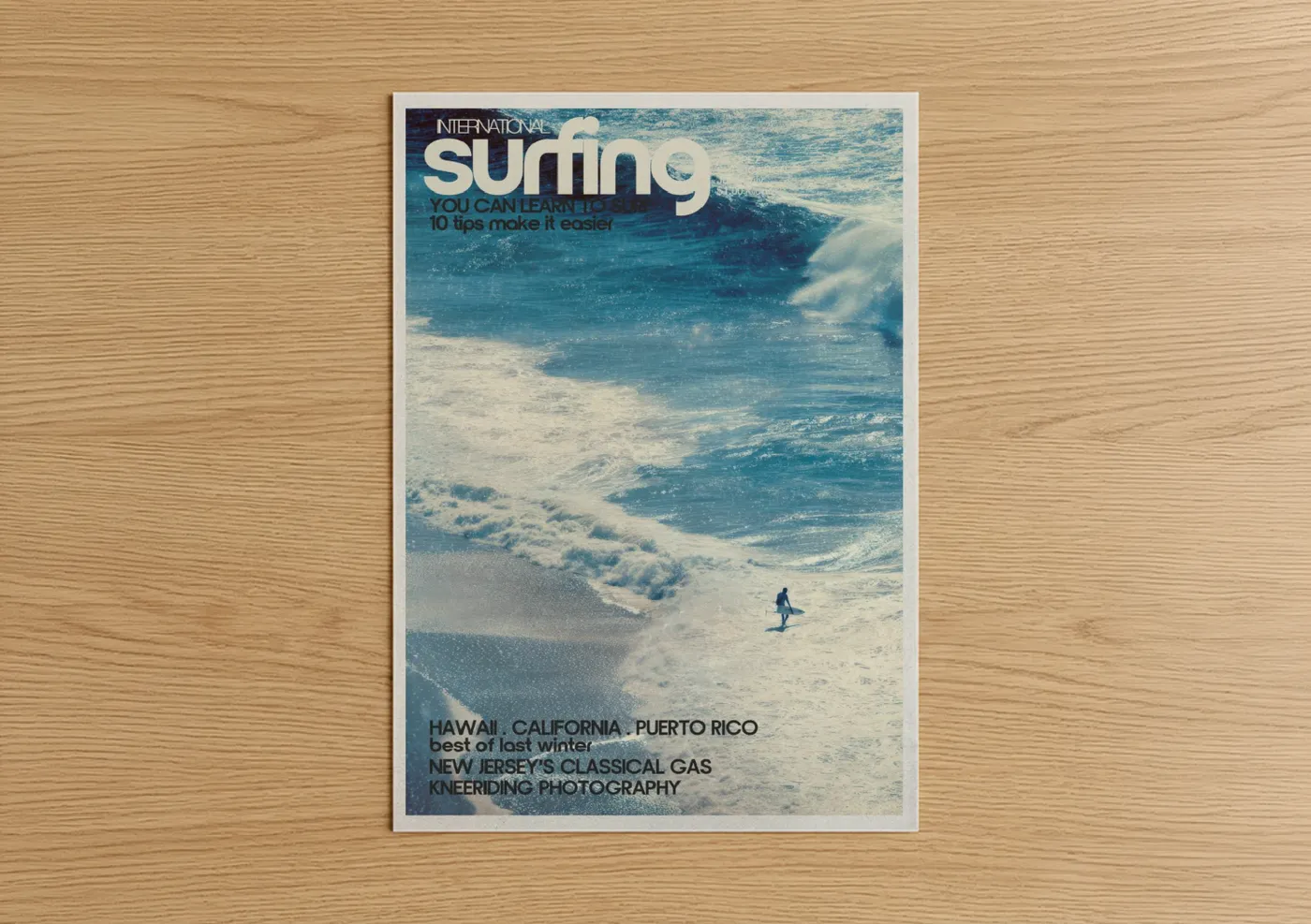 Vintage Surfing Poster Beach Waves Wall Art