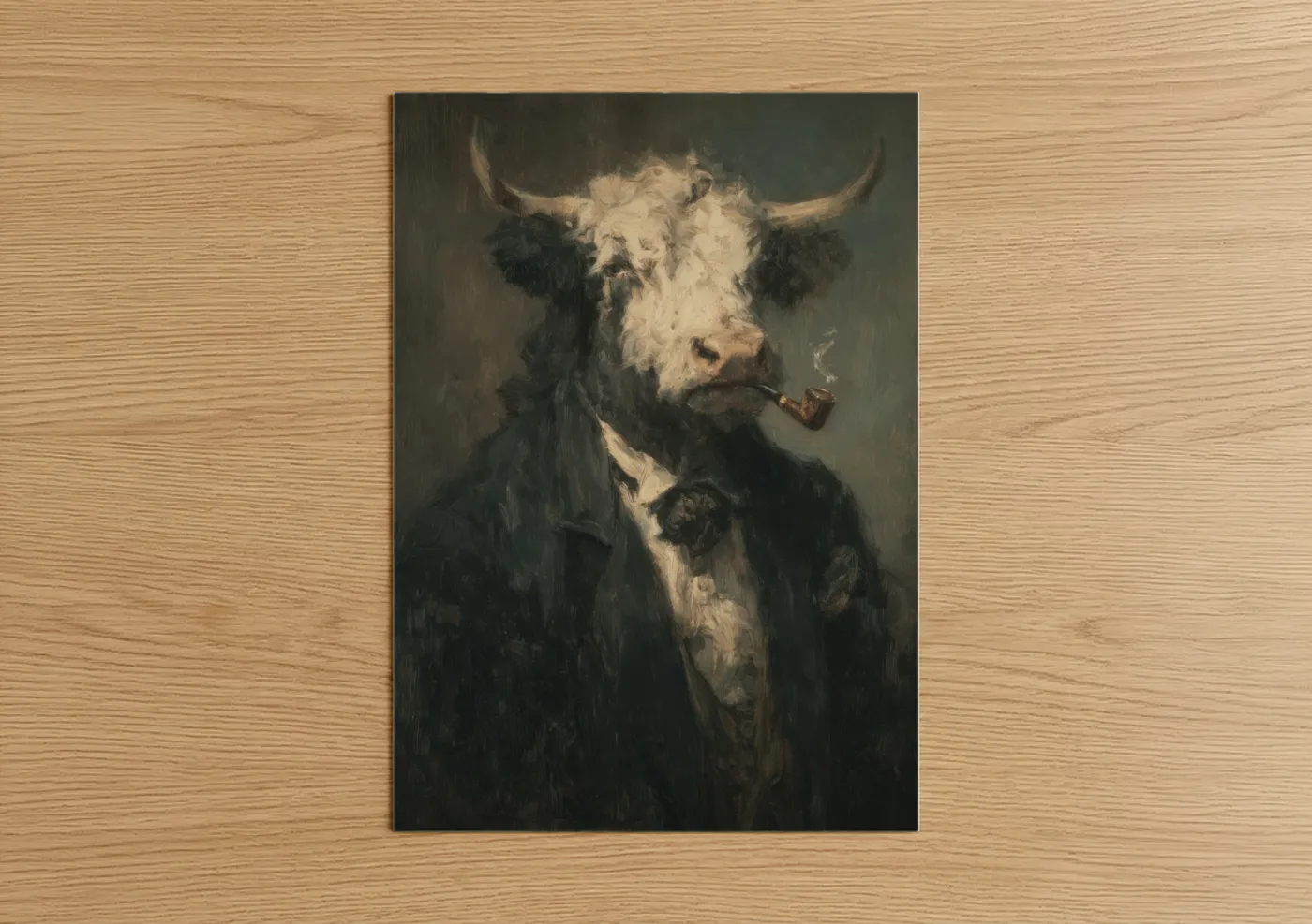 Smoking Yak Portrait Classic Fine Art Wall Art