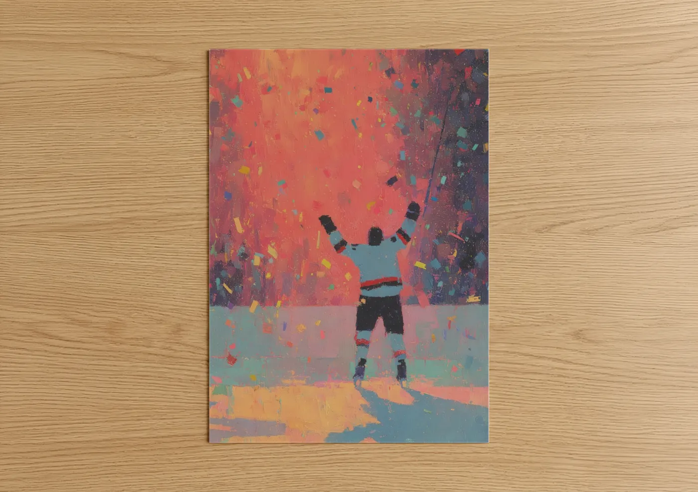 Ice Hockey Victory Celebration Wall Art