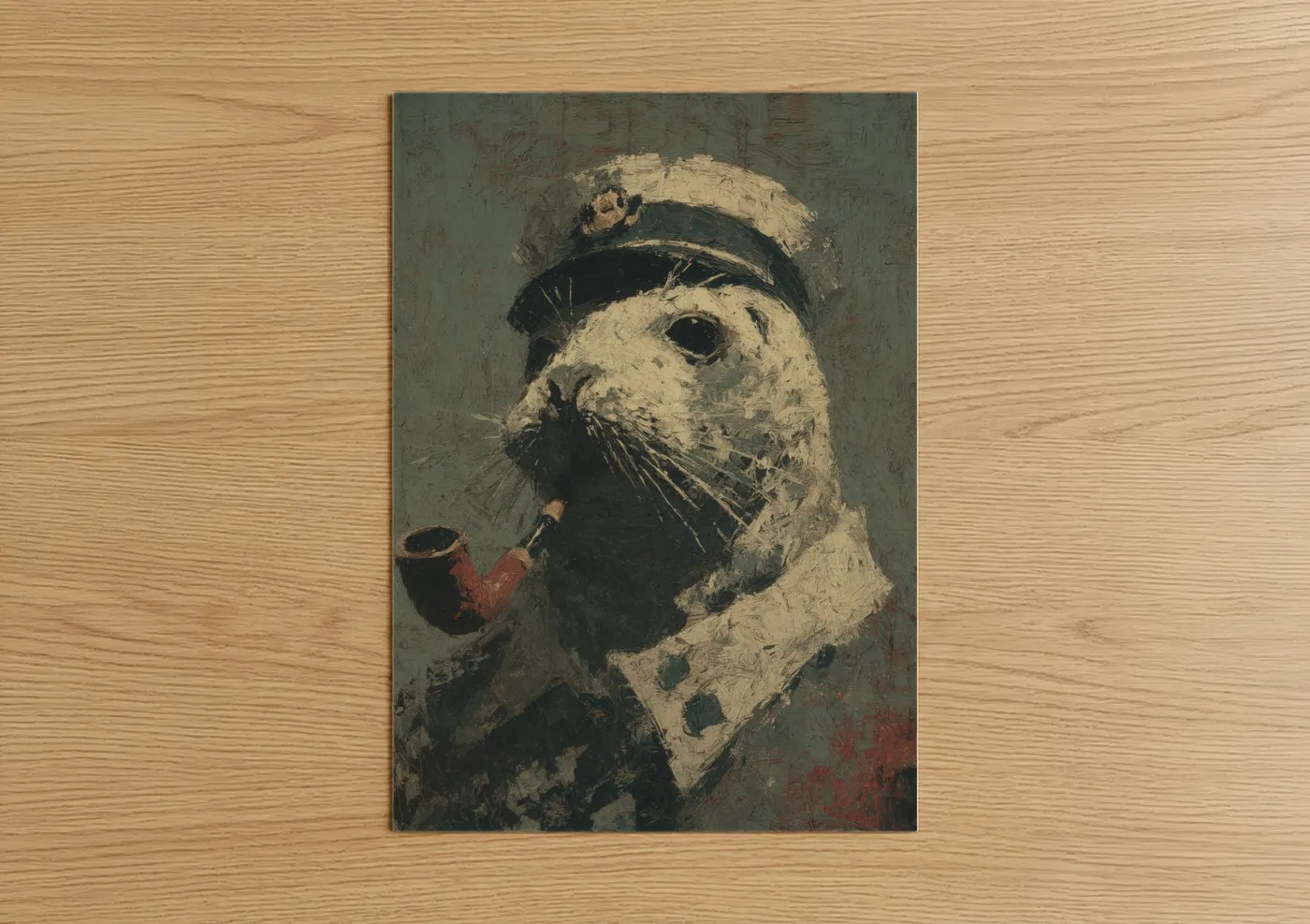 Sailor Seal Character Illustration Wall Art