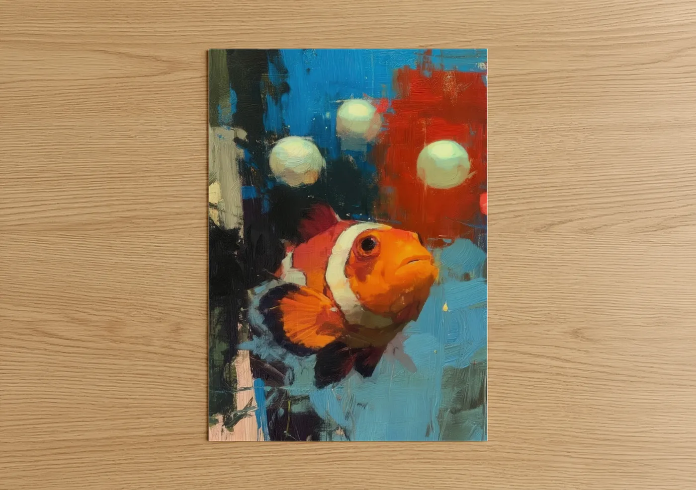 Vibrant Clownfish Oil Painting Wall Art