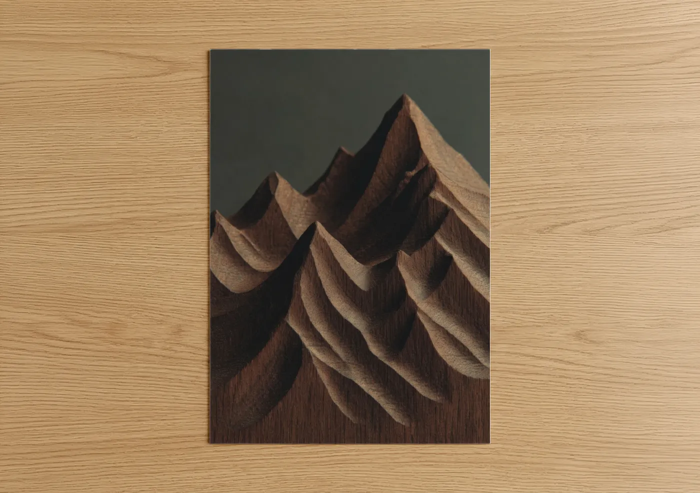 Abstract Alpine Woodcarving Wall Art