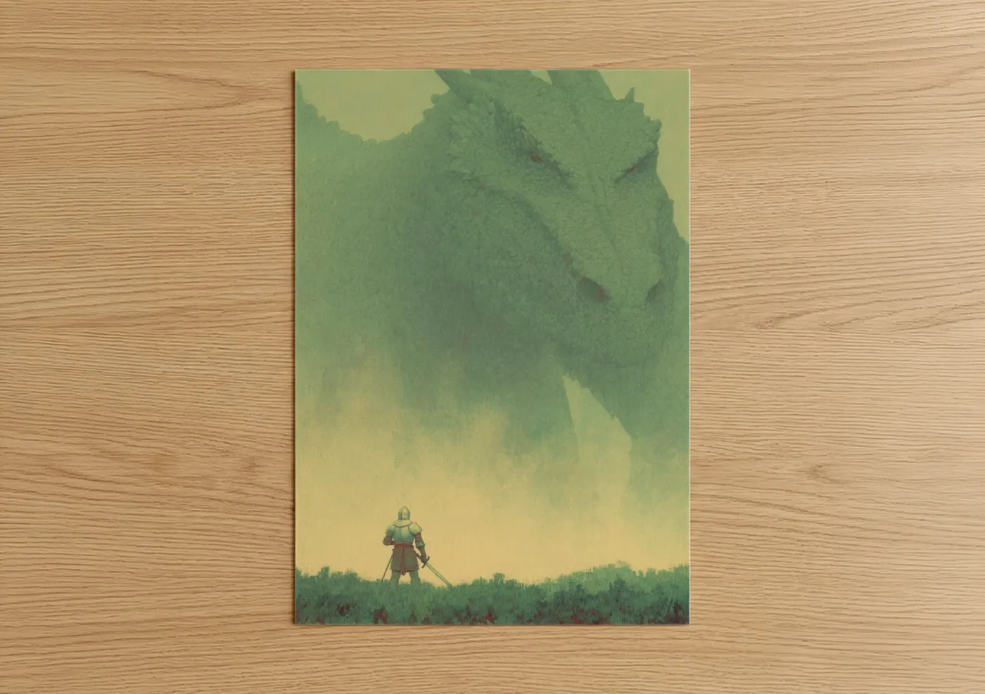 Giant Dragon Guardian Fantasy Wall Art