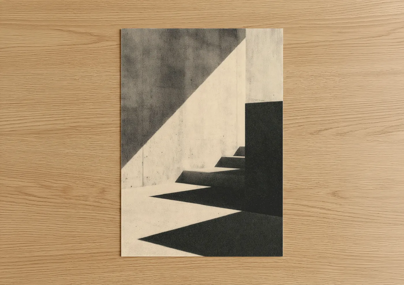 Geometric Shadows Abstract Minimalist Wall Art