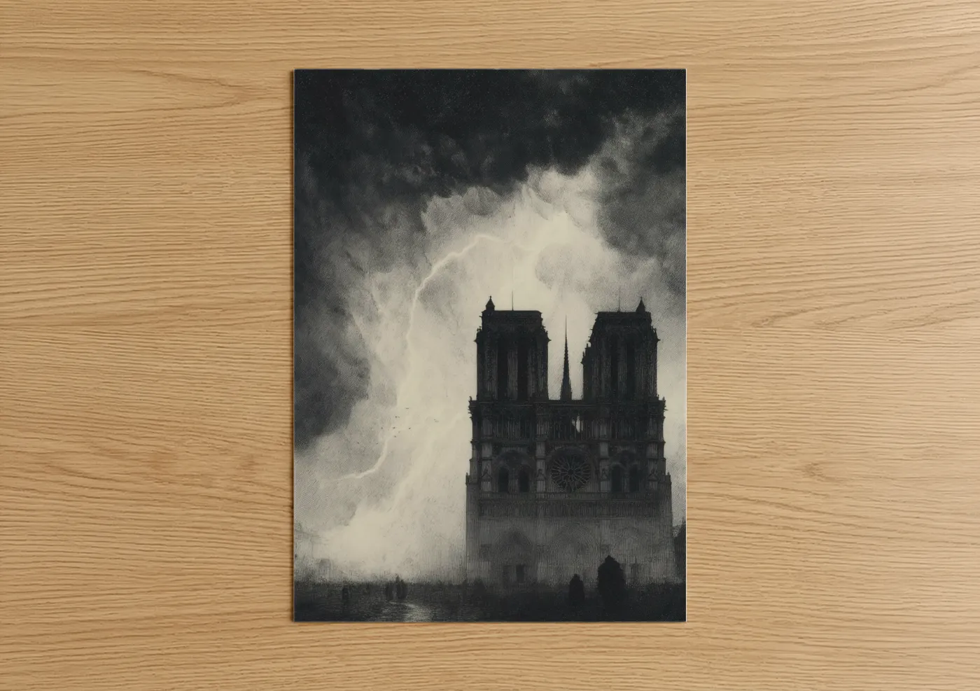 Notre-Dame Cathedral Dramatic Storm Wall Art