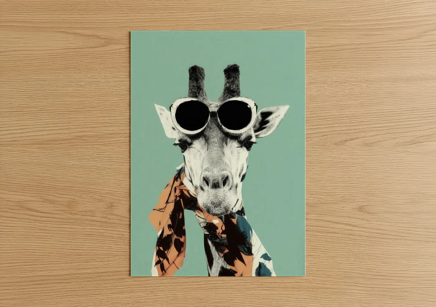Cool Giraffe with Sunglasses Pop Wall Art