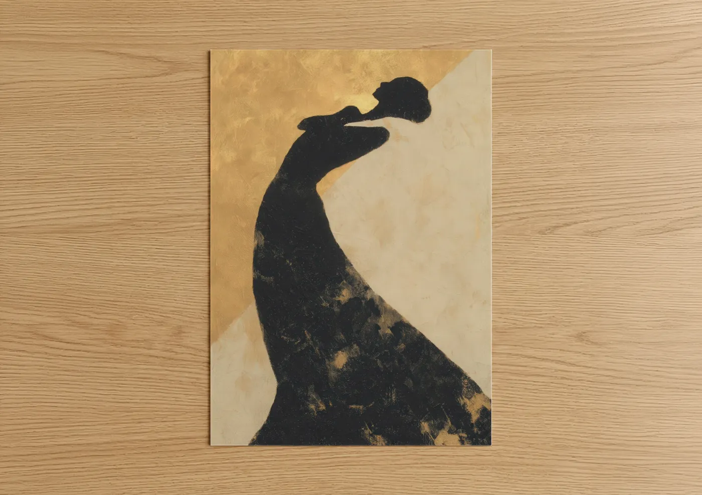 Elegant Belly Dancer Silhouette Wall Art