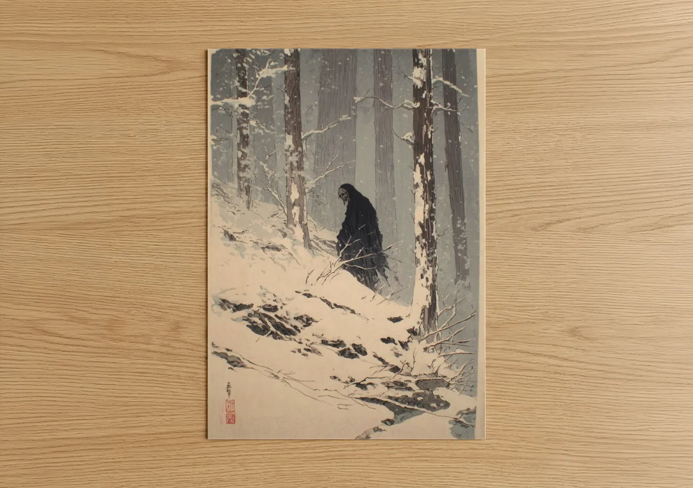 Solitary Zombie Winter Forest Wall Art