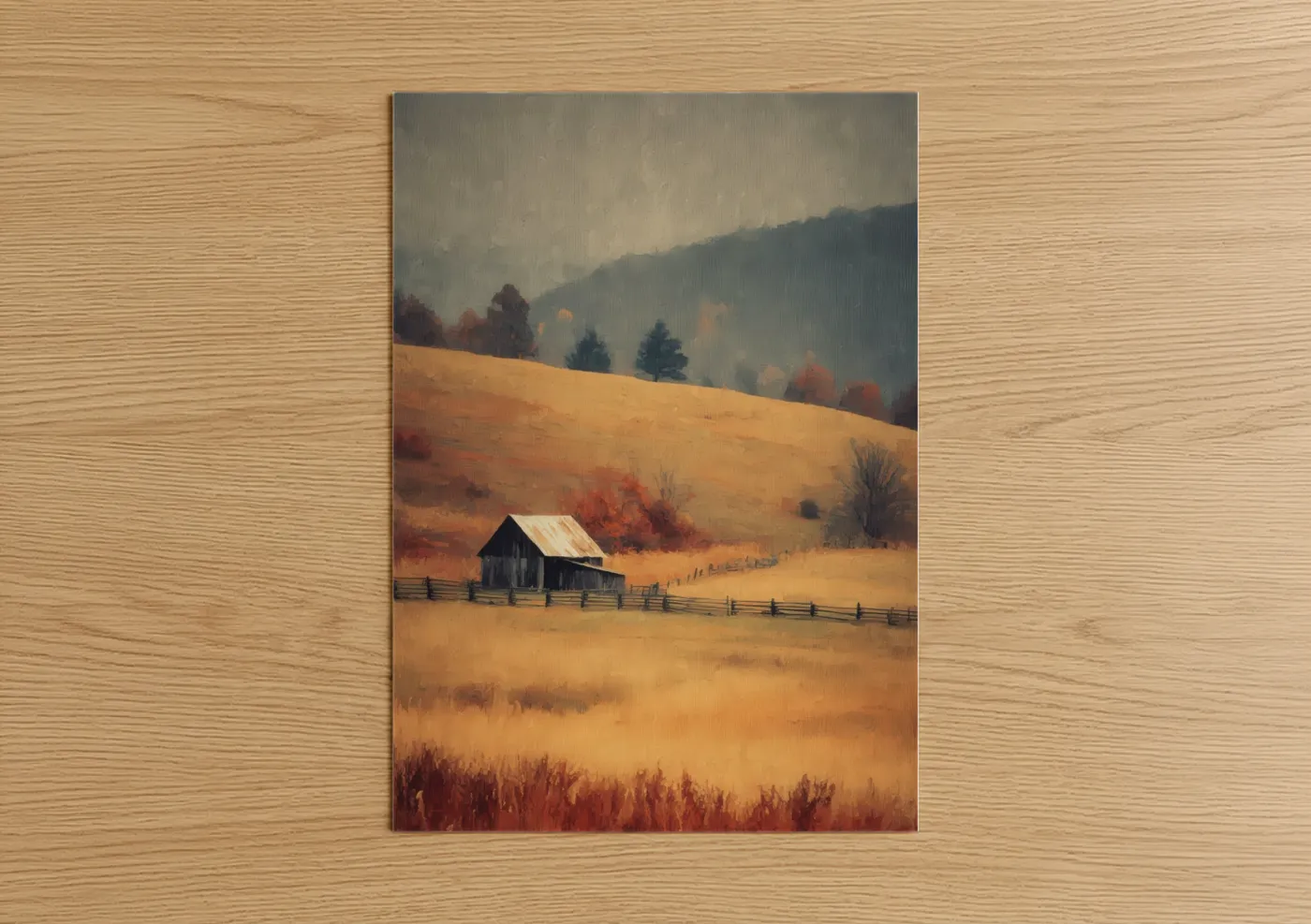 Blue Ridge Mountains Autumn Mist Wall Art