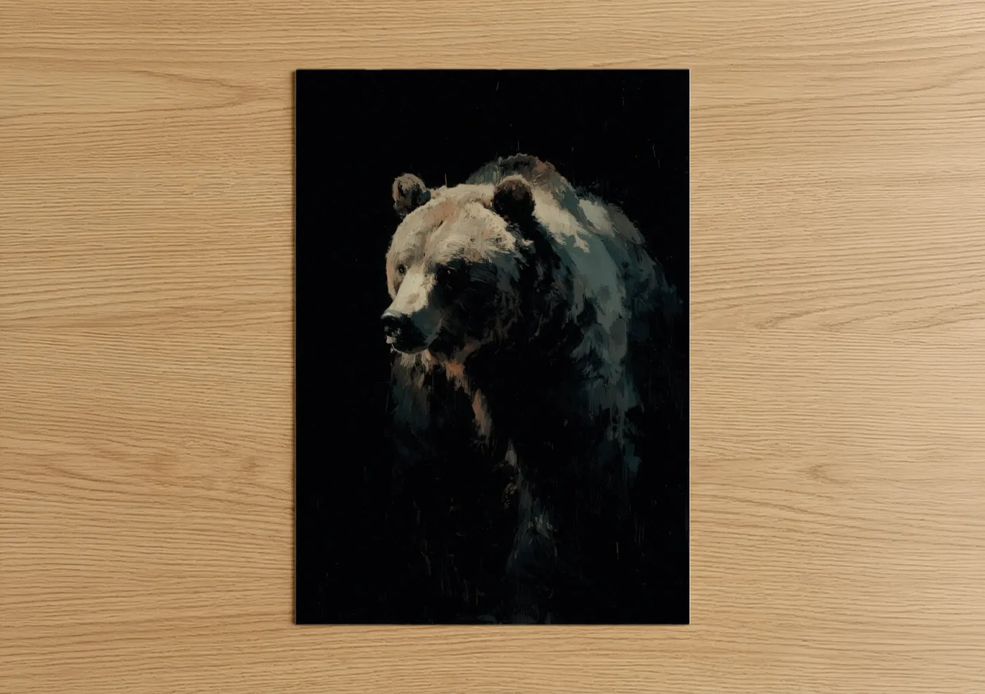 Shadowed Grizzly Bear Wildlife Wall Art