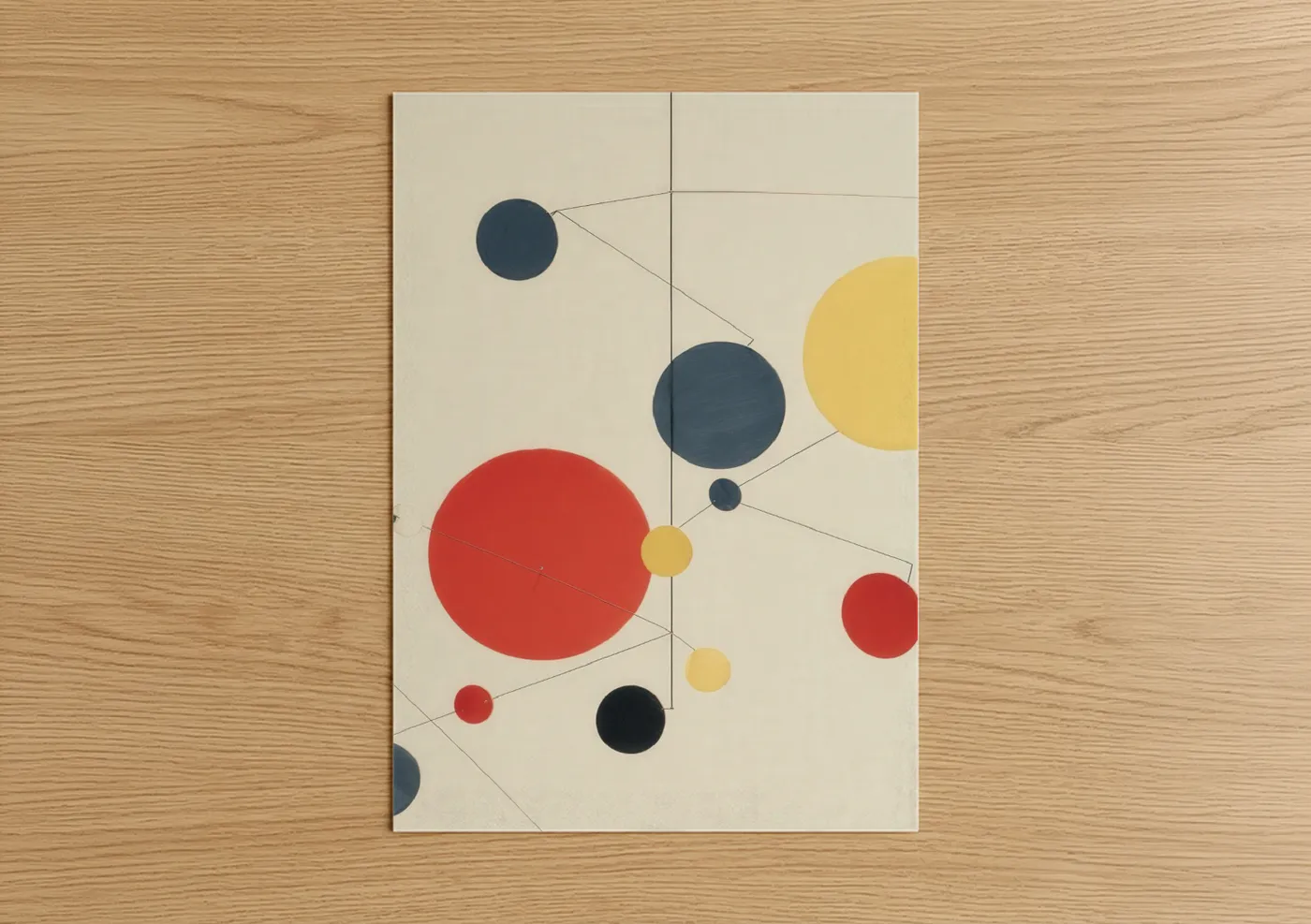 Geometric Solar System Abstract Minimalist Wall Art