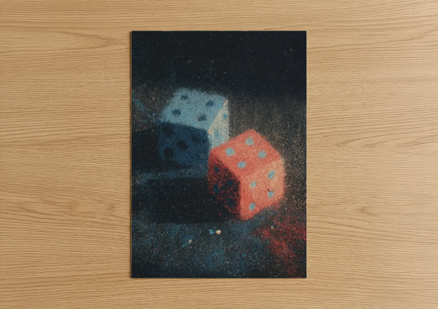 Cosmic Dice Roll Abstract Wall Art