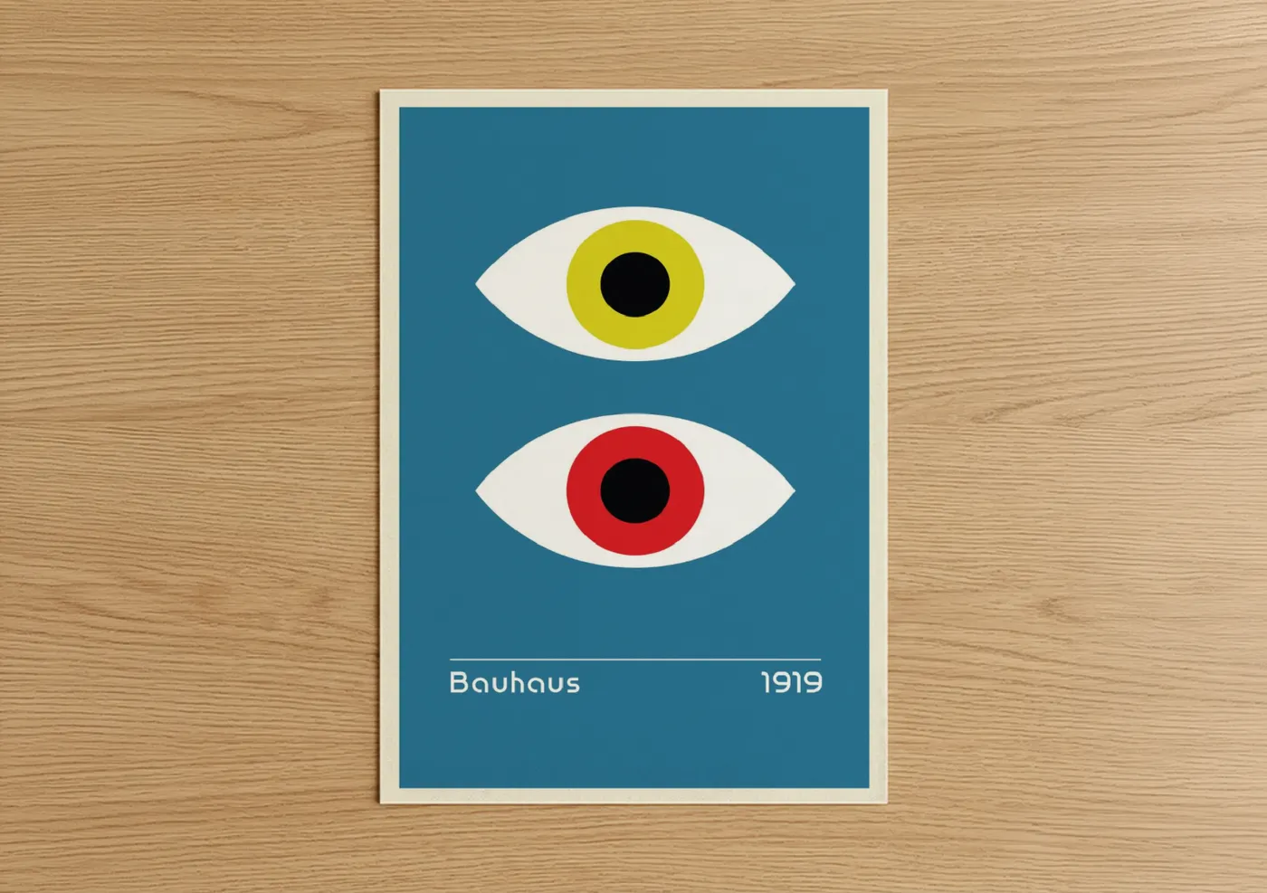 Bauhaus Eyes Abstract Geometric Wall Art