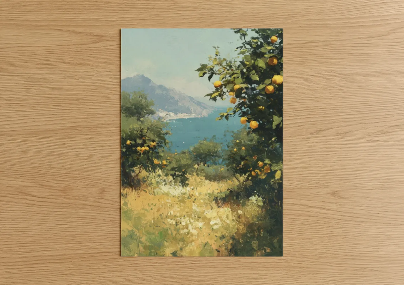 Coastal Lemon Grove Summer Landscape Wall Art