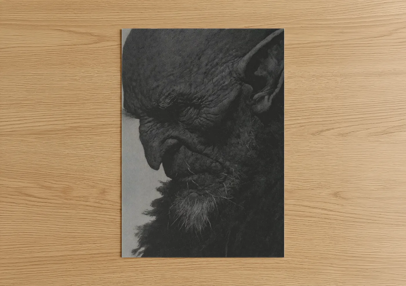 Menacing Orc Portrait Dark Fantasy Art Wall Art