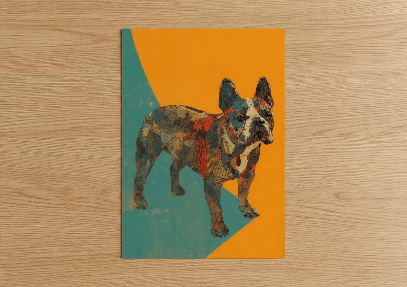 Colorblock Bulldog Pop Wall Art