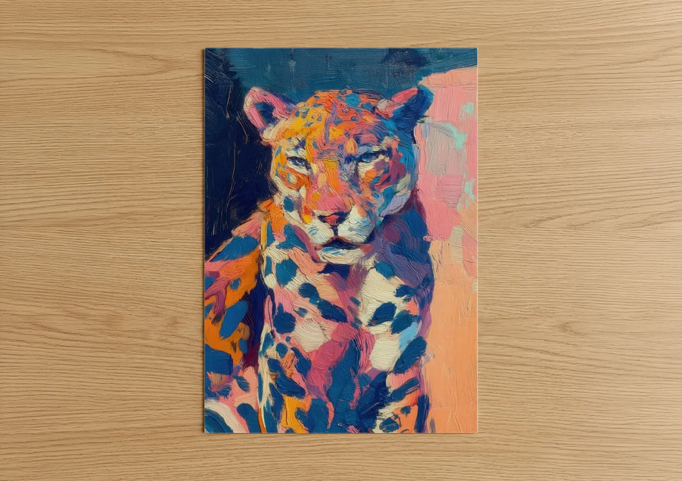 Colorful Jaguar Abstract Wildlife Wall Art