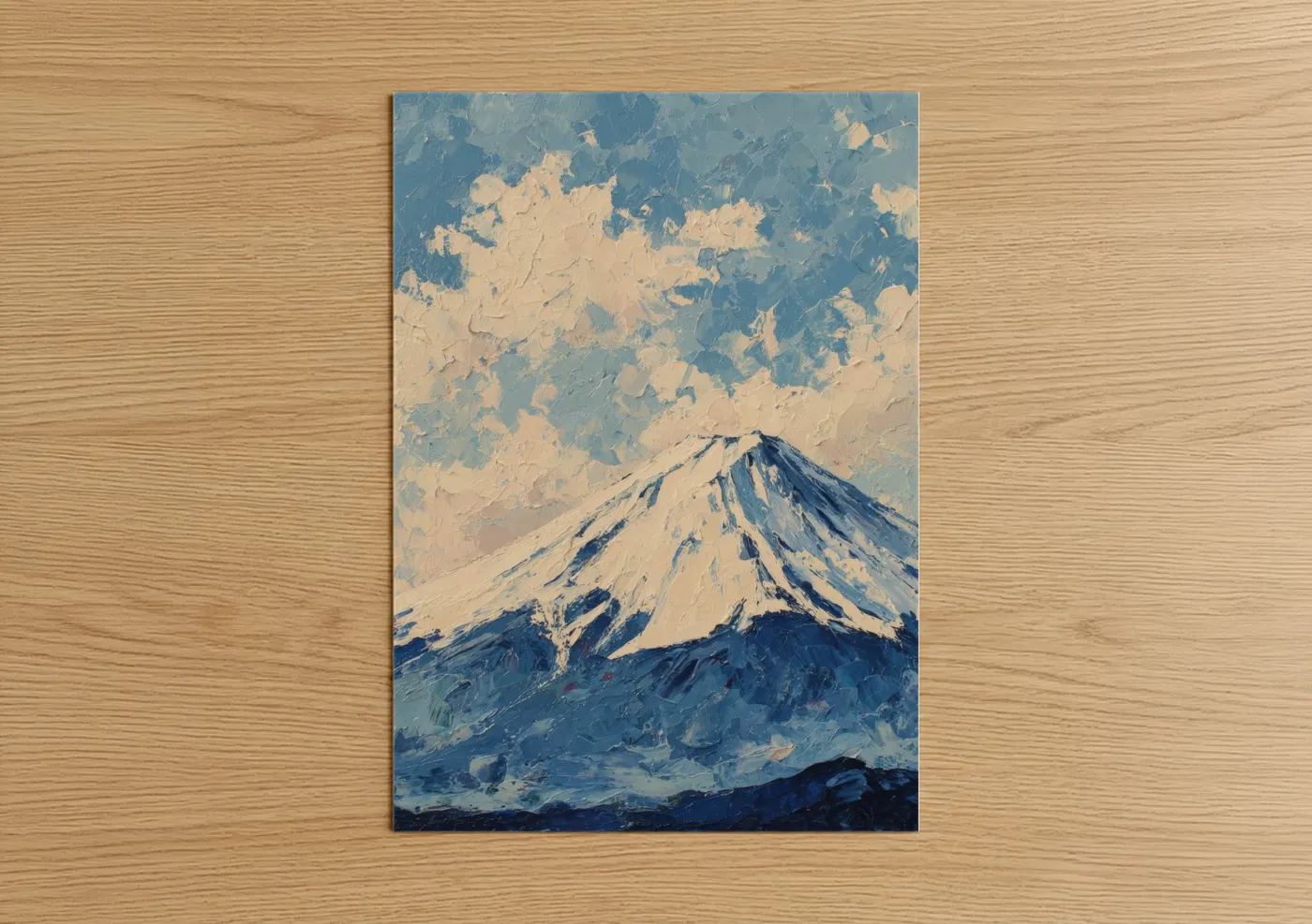 Snow-Capped Mount Fuji Impressionist Art Wall Art