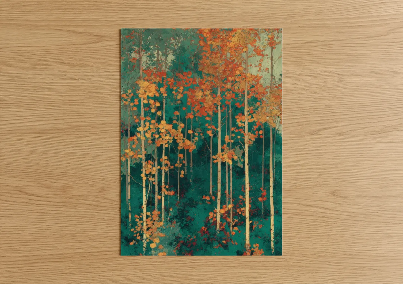 Autumn Aspen Forest Golden Canopy Wall Art
