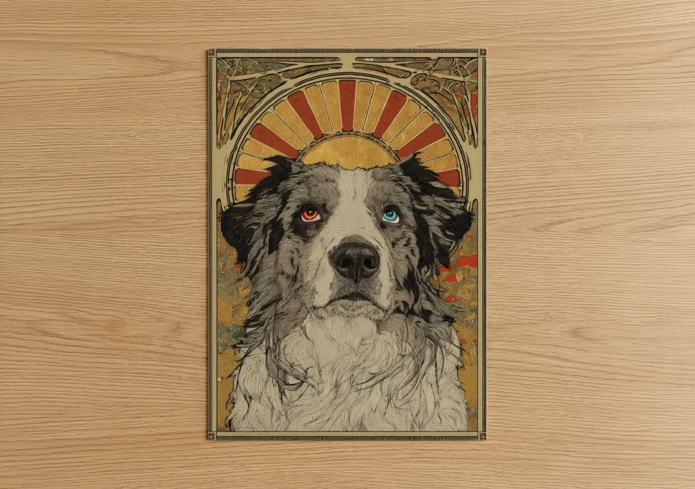 Mystic Shepherd Dog Art Illustration Wall Art