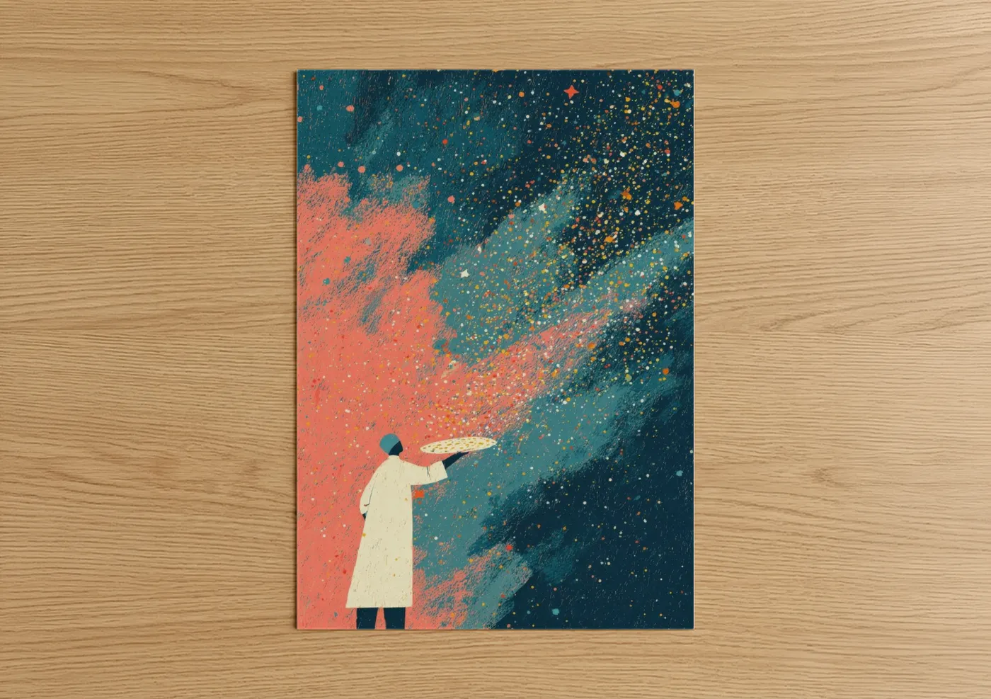 Figure Painting Galaxy Illustration Wall Art