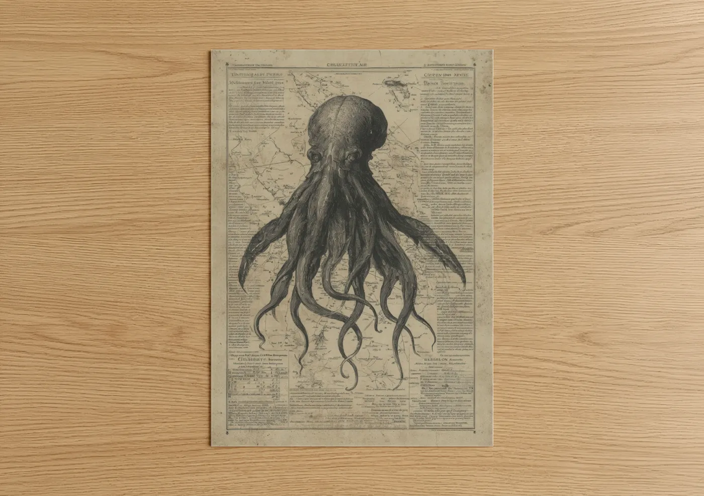 Cosmic Cthulhu Vintage Illustration Wall Art