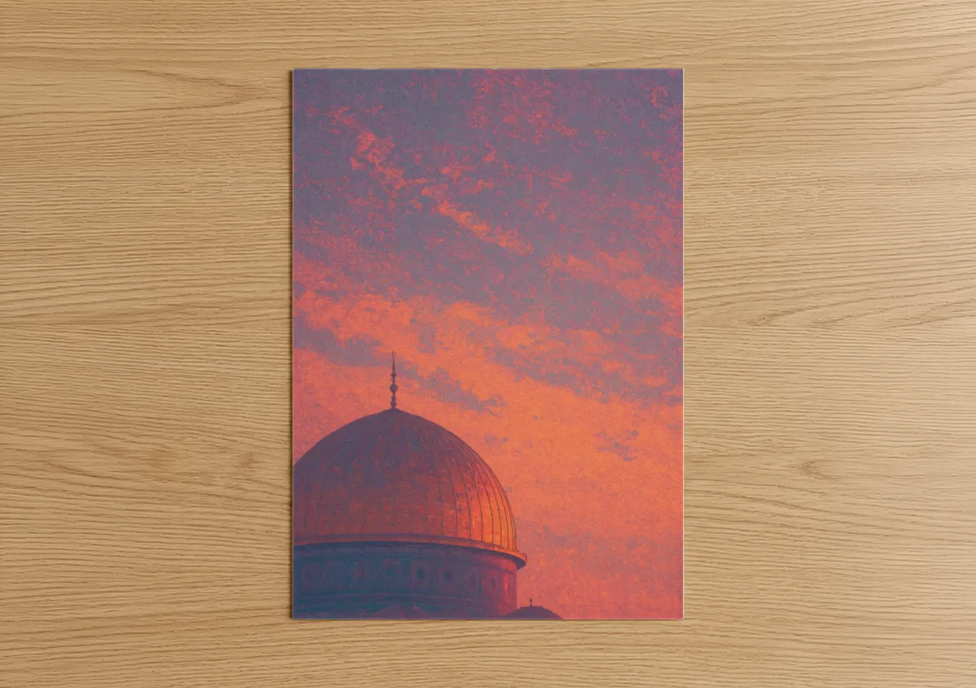 Mosque Dome Sunset Architecture Wall Art