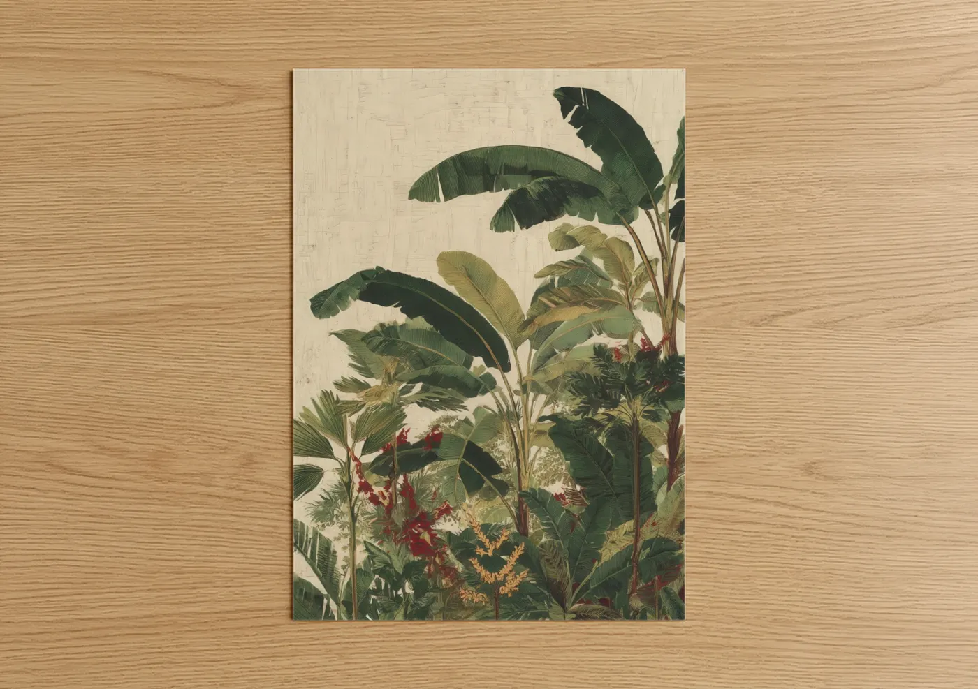 Tropical Jungle Garden Botanical Illustration Wall Art
