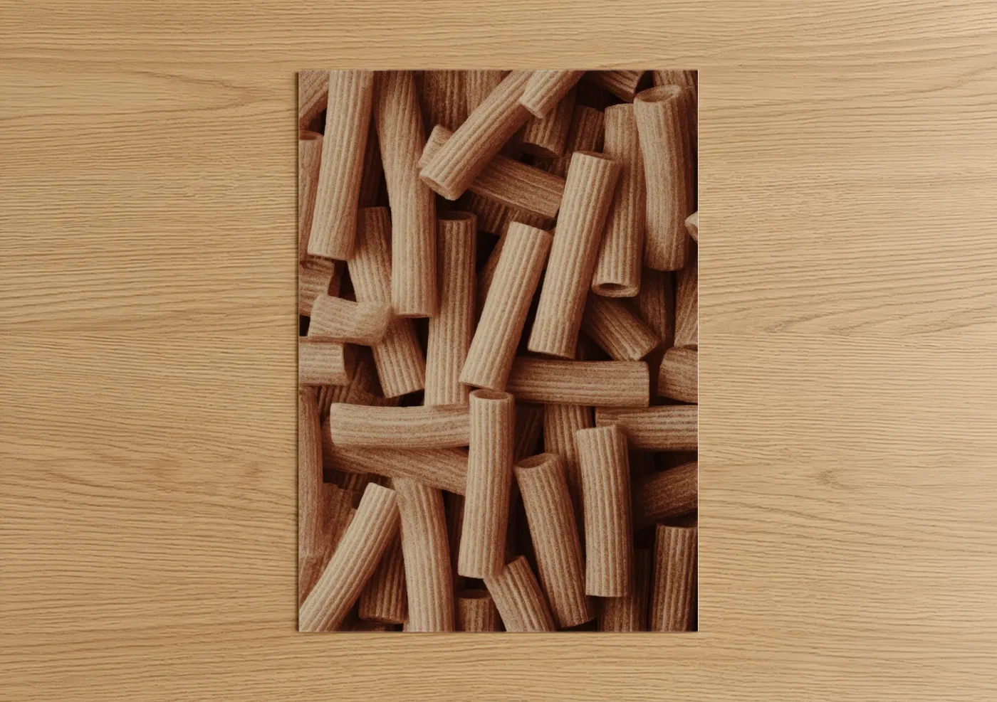 Wooden Pasta Texture Abstract Food Wall Art