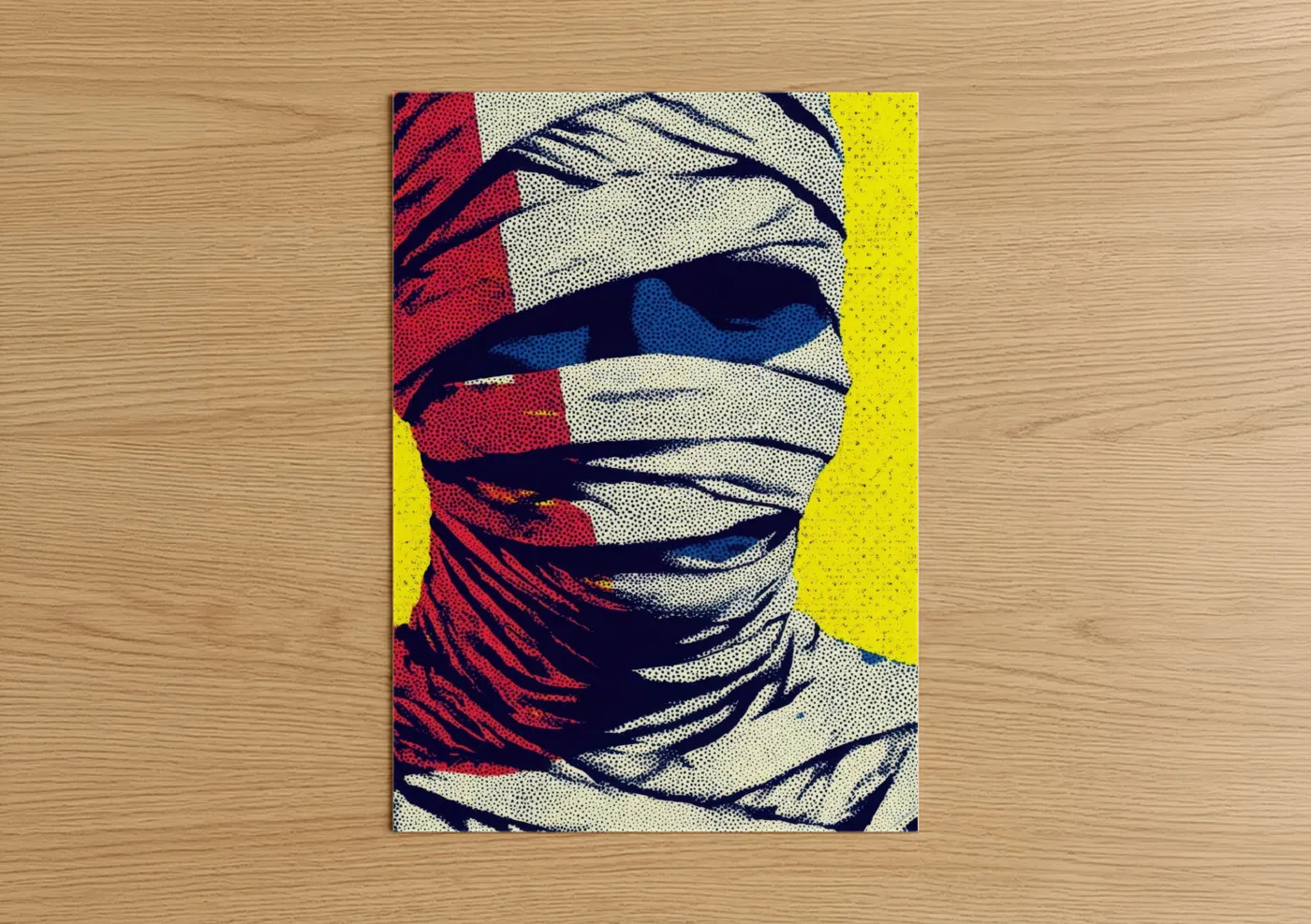 Mummy Wrap Portrait Pop Art Halloween Wall Art