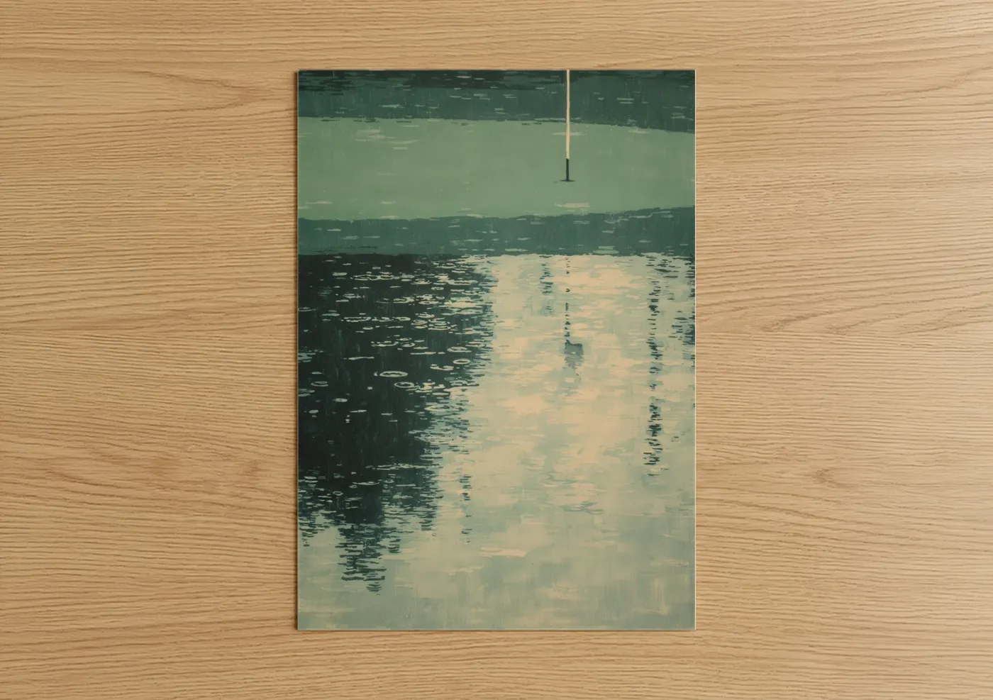 Minimalist Golf Course Reflection Wall Art