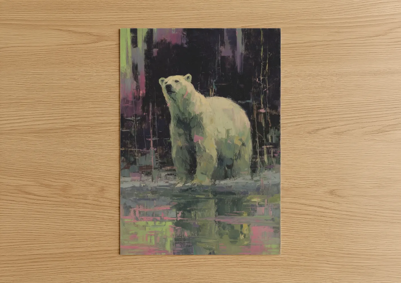 Polar Bear Abstract Modern Wall Art