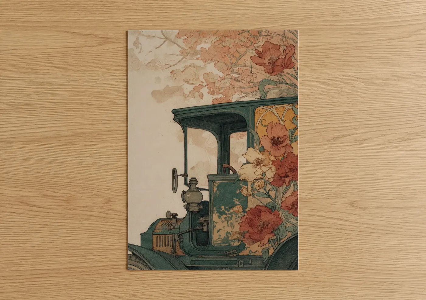 Vintage Truck with Floral Botanical Wall Art