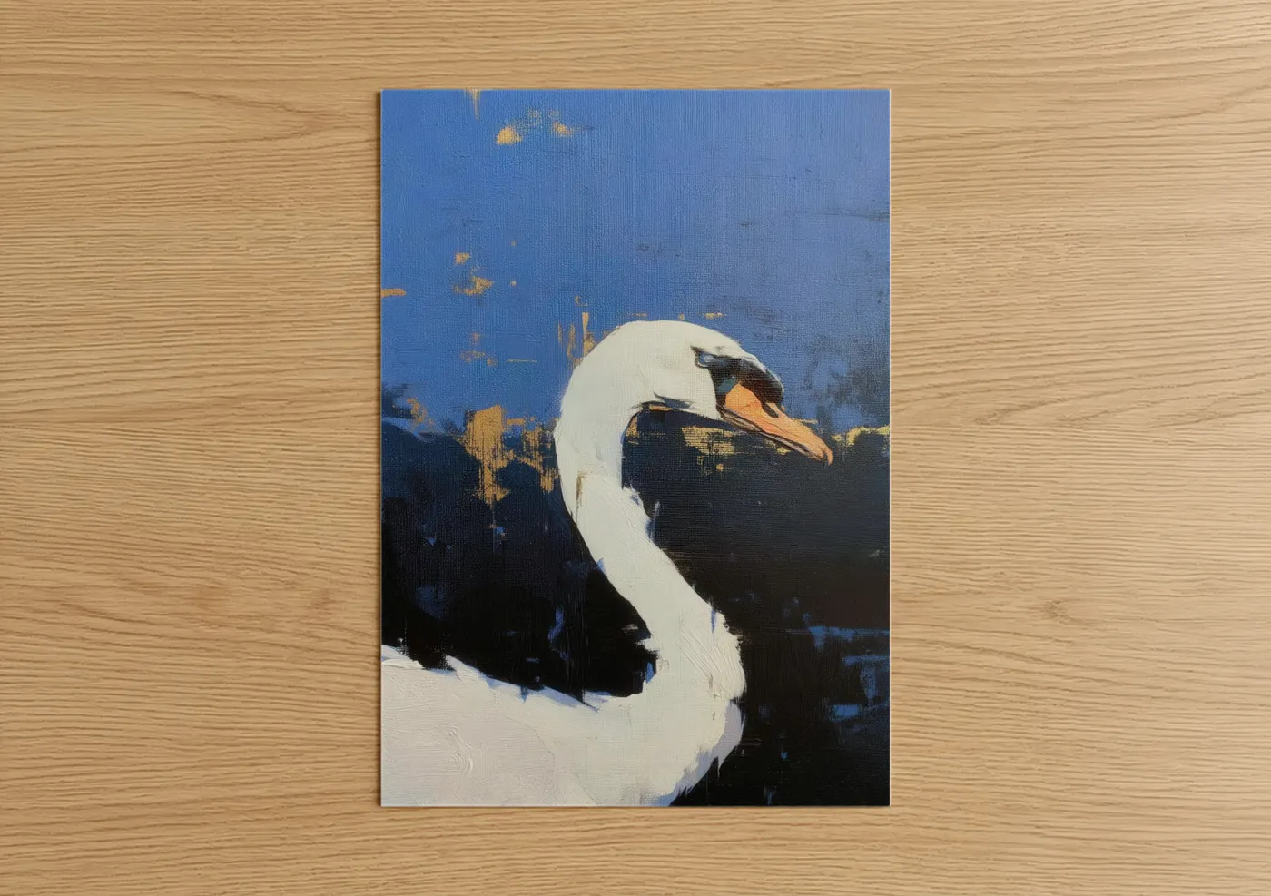 Elegant Swan Contemporary Bird Art Wall Art
