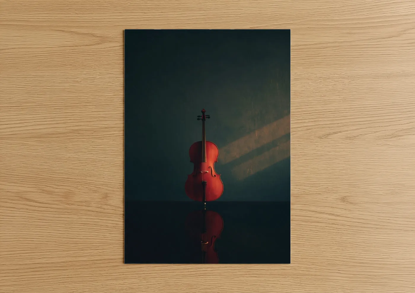 Red Cello Classical Music Instrument Wall Art